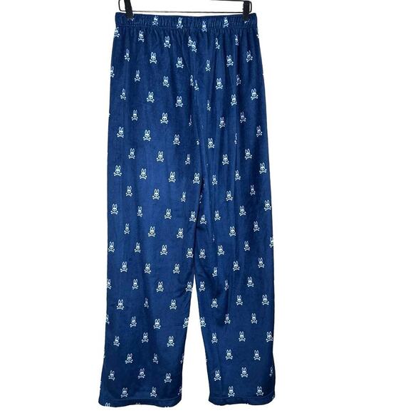 Psycho Bunny Men’s Logo Print Pajama/Lounging Pants Navy Blue Size Medium - Picture 2 of 7